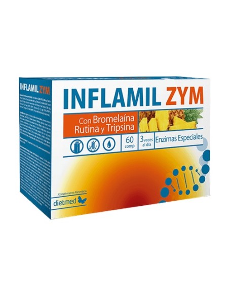 Inflamil zym enzimas especiales 60 comprimidos Dietmed