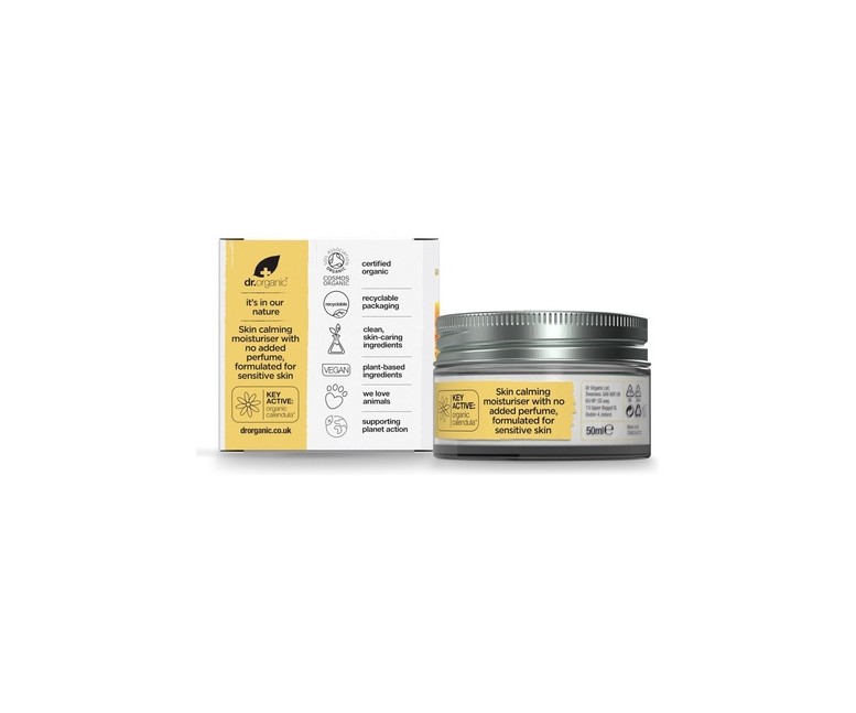 Crema hidratante piel sensible caléndula 50 ml de crema Dr. Organic