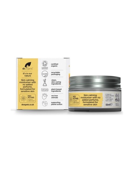 Crema hidratante piel sensible caléndula 50 ml de crema Dr. Organic
