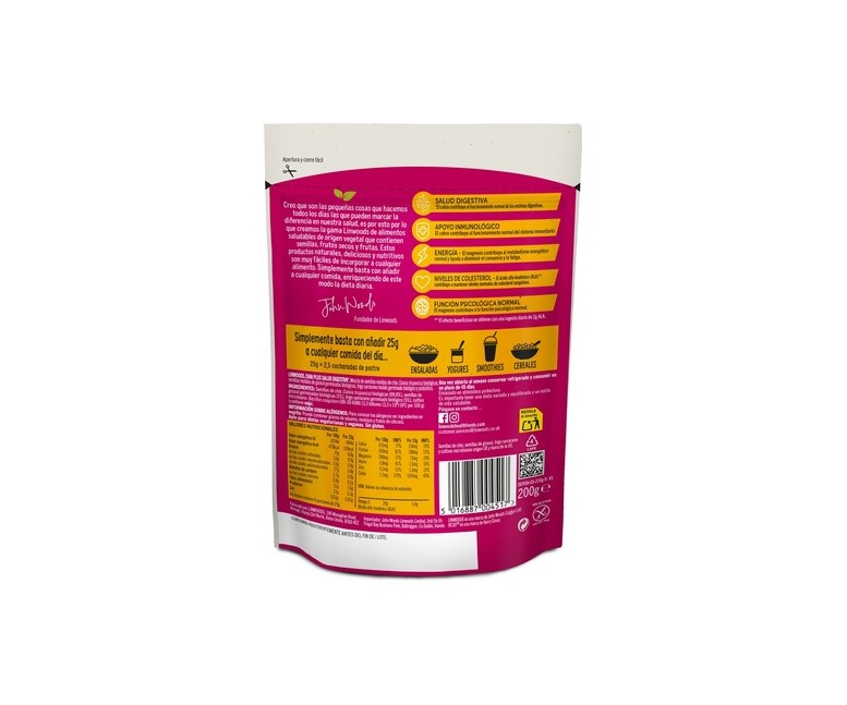 Chía Plus salud digestiva 200 g Linwoods