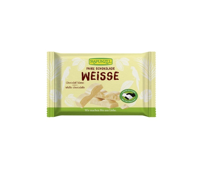 Pack Snack de Chocolate Blanco 12 unidades de 100 g Rapunzel