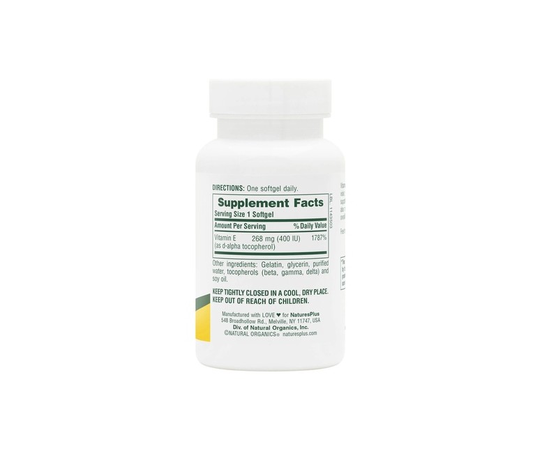 Vitamina E 400UI 60 perlas Natures Plus