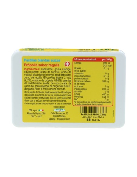 Propolaid pastillas blandas de própolis sabor regalíz 50 g (Pomelo) Esi