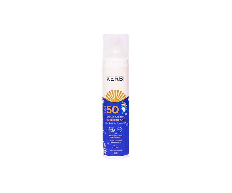 Crema solar bebé/niño SPF50 100 ml de crema Kerbi