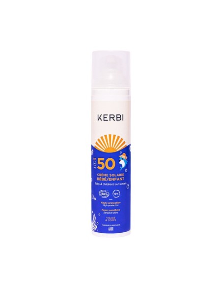 Crema solar bebé/niño SPF50 100 ml de crema Kerbi