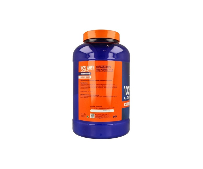 Whey 100% Láctic Compet (Sabor Chocolate Blanco) 2 kg (Chocolate) Mega plus