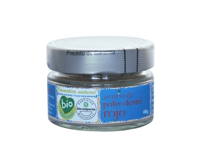 Polvo dental rojo 60 g de polvo Ayurveda