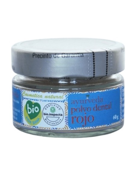 Polvo dental rojo 60 g de polvo Ayurveda