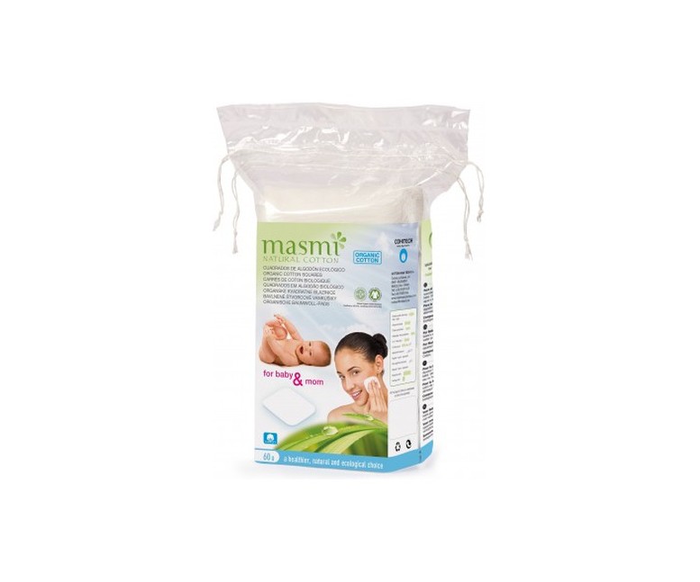 Cuadrados Algodón Eco 60 unidades Masmi Natural Cotton