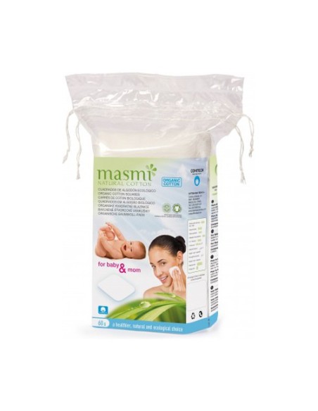 Cuadrados Algodón Eco 60 unidades Masmi Natural Cotton