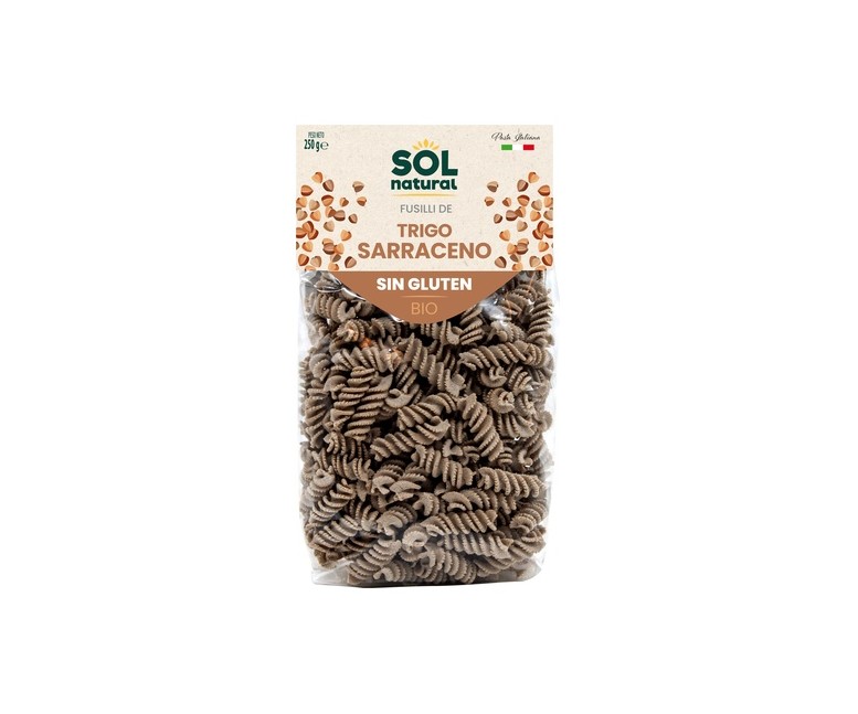 Fusilli de trigo sarraceno sin gluten Bio 250 g Sol Natural