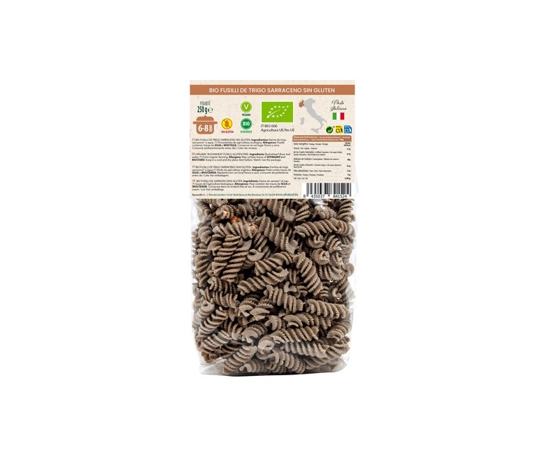 Fusilli de trigo sarraceno sin gluten Bio 250 g Sol Natural