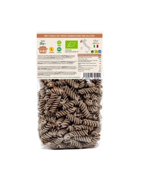 Fusilli de trigo sarraceno sin gluten Bio 250 g Sol Natural
