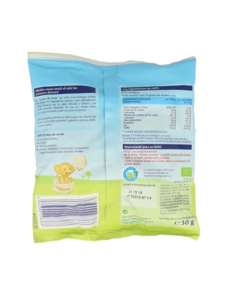 Tortitas de Arroz Bio 30 g HiPP