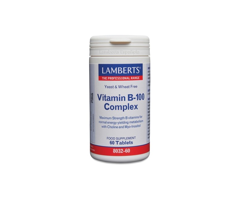 Vitamina B-100 Complex 60 tabletas Lamberts