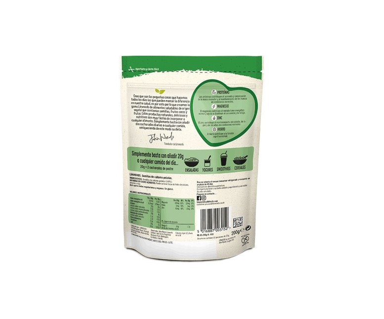 Semillas de Cáñamo Peladas 200 g Linwoods