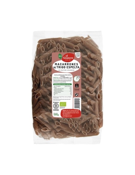 Macarrones de Espelta Integral Bio 500 g El Granero Integral