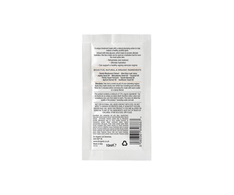 Mascarilla facial Reishi Mushrooms 1 sobres de 10ml Dr. Organic