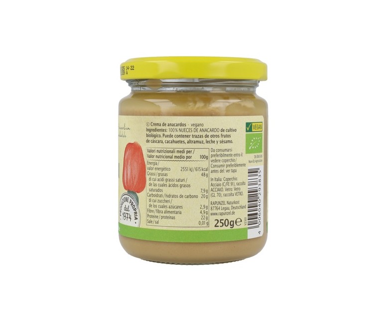 Crema anacardos 250 g de crema Rapunzel