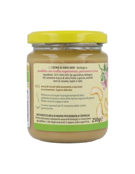 Crema anacardos 250 g de crema Rapunzel