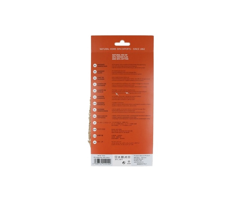 Guante corporal de lino grueso natural 1 unidad Forsters