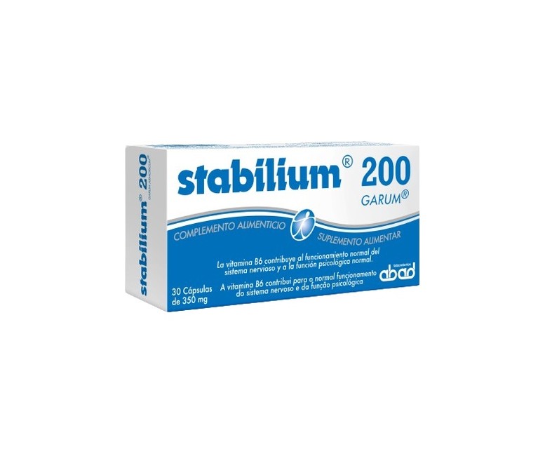 Stabilium 200 Equilibrio, memoria y concentración 30 cápsulas de 350mg Abad