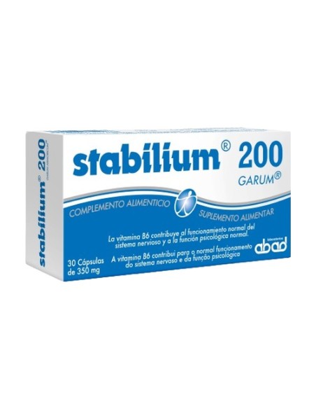 Stabilium 200 Equilibrio, memoria y concentración 30 cápsulas de 350mg Abad