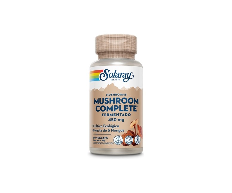 Fermented Mushroom Complete 60 cápsulas vegetales de 450mg Solaray