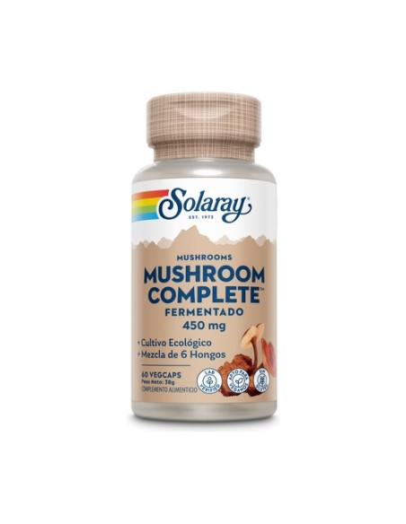 Fermented Mushroom Complete 60 cápsulas vegetales de 450mg Solaray