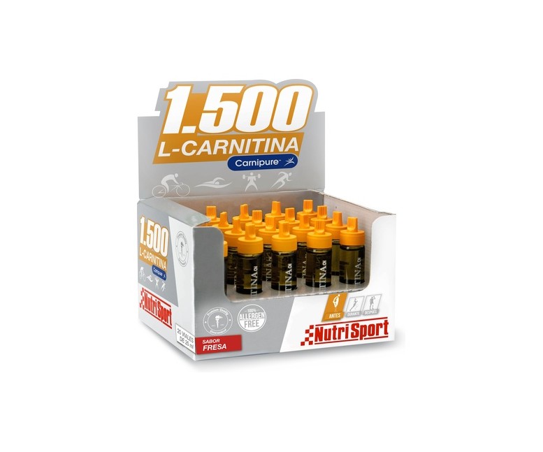 L Carnitina 1500 Fresa 20 ampollas Nutrisport