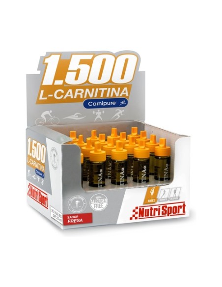 L Carnitina 1500 Fresa 20 ampollas Nutrisport