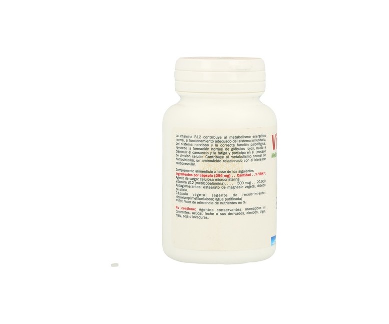 Vitamina B12 (Metilcobalamina) 100 cápsulas Sura Vitasan