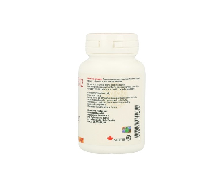 Vitamina B12 (Metilcobalamina) 100 cápsulas Sura Vitasan