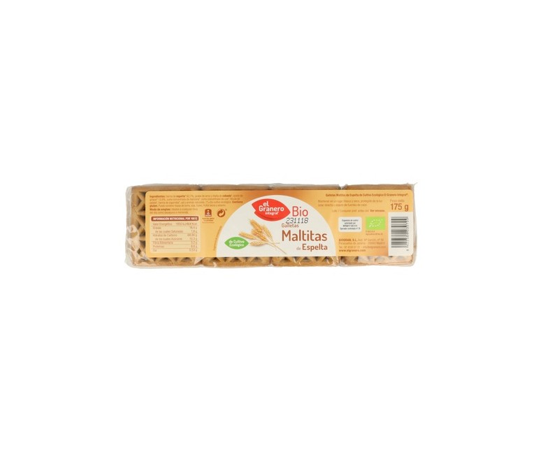 Galletas Maltitas BIO 175 g (Espelta) El Granero Integral
