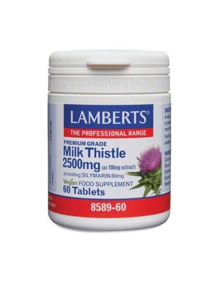 Cardo mariano 2500 mg 60 tabletas Lamberts
