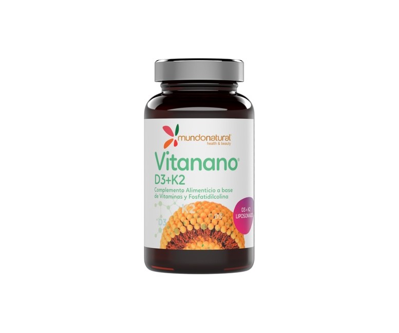 Vitanano vitaminas D3 + K2 liposomado 30 cápsulas Mundonatural