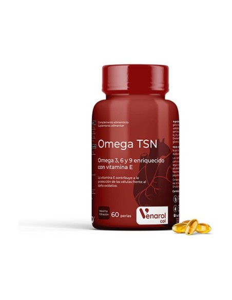 Omega TSN (Omega 3,6 y 9 con Vitamina E) 60 perlas de 1398mg Herbora