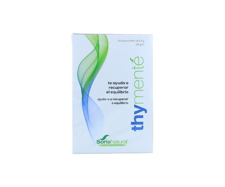 Thymente Infusión Tomillo, Menta Te 20 bolsitas infusoras Soria Natural