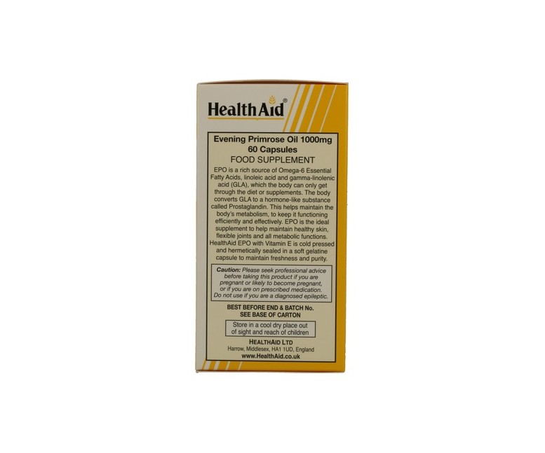 Aceite de Onagra Health Aid 60 comprimidos de 1000mg Health Aid