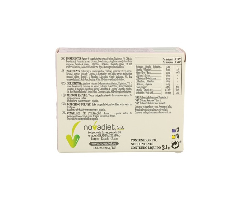 Fercu 60 cápsulas Nova Diet