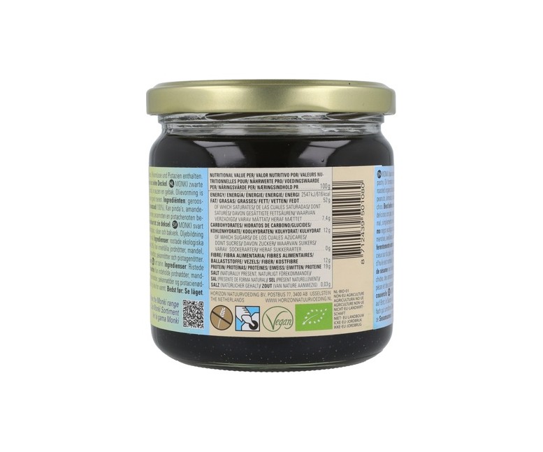 Tahin de sésamo negro Bio sin sal 330 g Monki