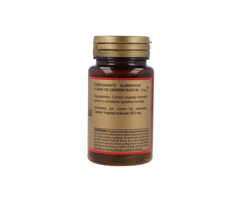 Carbón Vegetal Activado 60 cápsulas de 200mg Obire