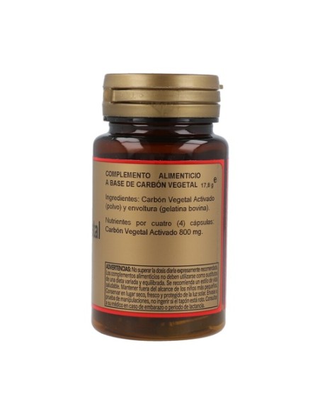 Carbón Vegetal Activado 60 cápsulas de 200mg Obire