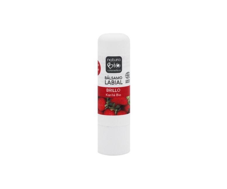 Bálsamo labial brillo de karité (fresa) 5 g NaturaBIO Cosmetics