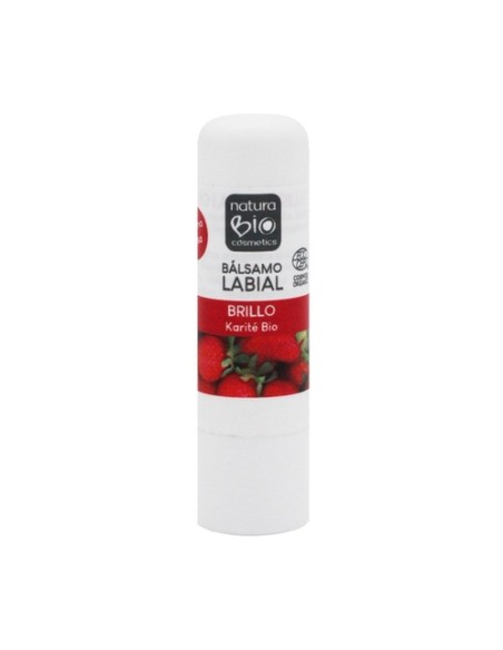 Bálsamo labial brillo de karité (fresa) 5 g NaturaBIO Cosmetics