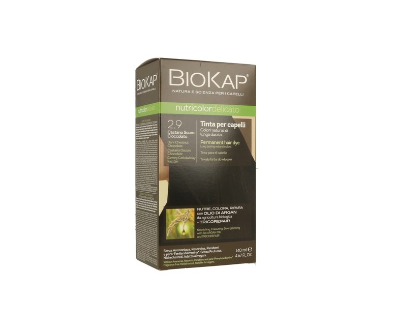 Tinte Nutricolor Delicato Castaño Oscuro Chocolate 2.9 140 ml (Castaño oscuro) Biokap