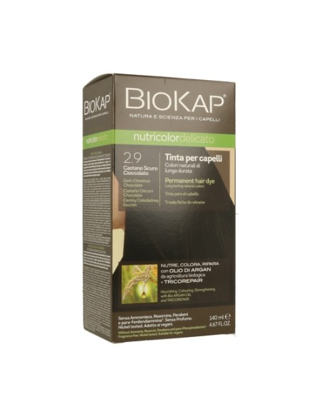 Tinte Nutricolor Delicato Castaño Oscuro Chocolate 2.9 140 ml (Castaño oscuro) Biokap