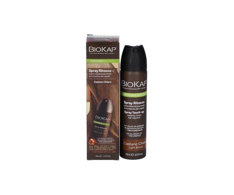Spray Retoque (Color Castaño Claro) 75 ml Biokap