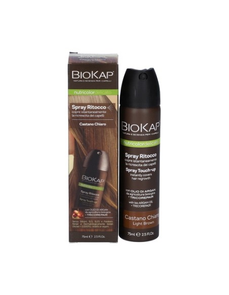 Spray Retoque (Color Castaño Claro) 75 ml Biokap