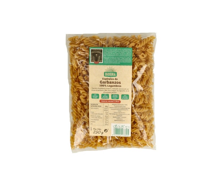 Espirales de Garbanzos 250 g Biográ